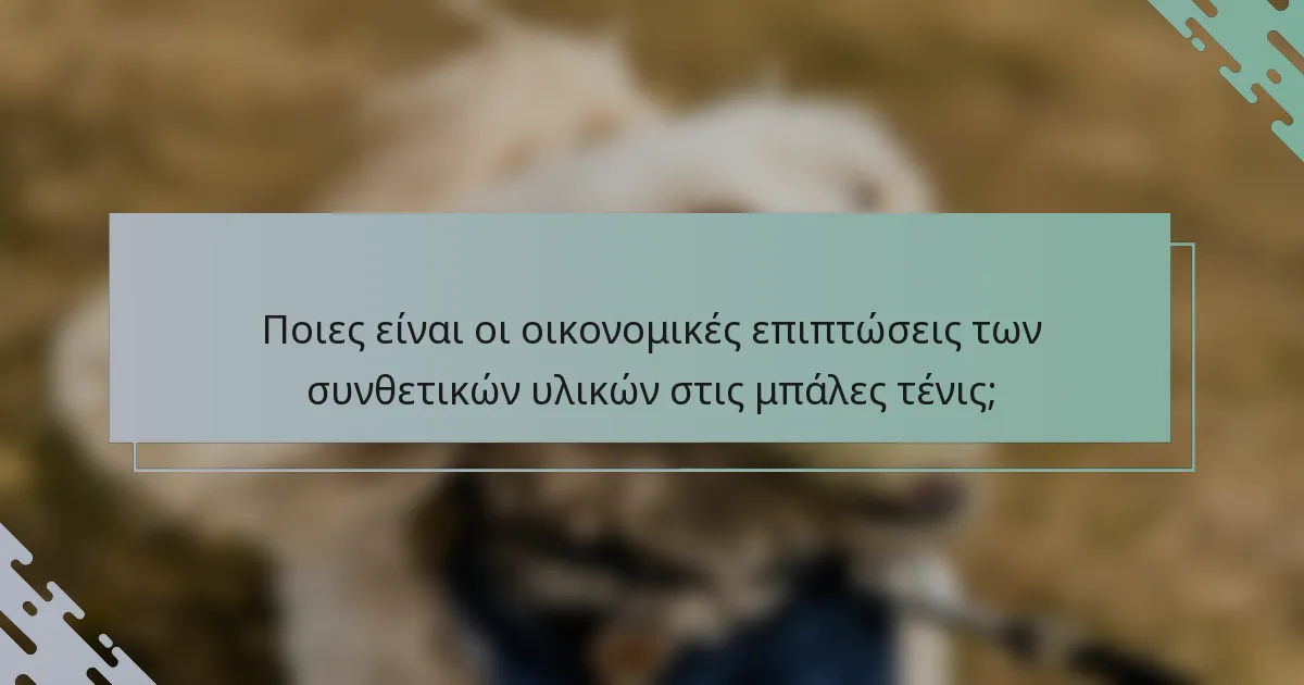 Ποιες είναι οι οικονομικές επιπτώσεις των συνθετικών υλικών στις μπάλες τένις;
